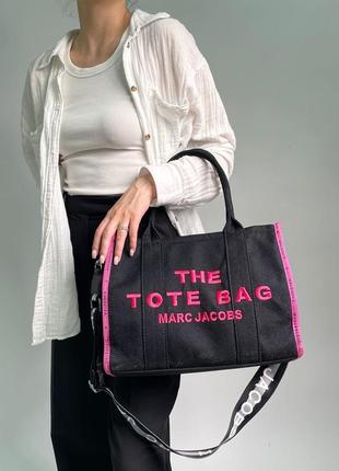 Сумка marc jacobs the large tote bag black/pink