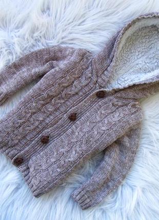 Стильная теплая кофта реглан бомбер с капюшоном matalan