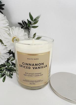 Свічка cinnamon spiced vanilla від bath and body works2 фото