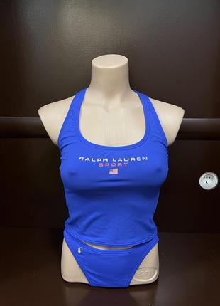 Спортивный раздельный купальник polo ralph lauren, премиум бренд, винтаж, оригинал1 фото