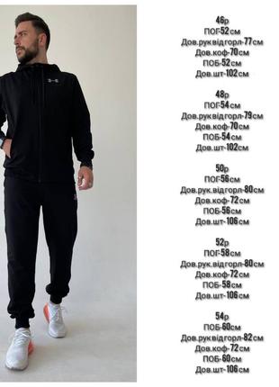 Мужской спортивный костюм черный синий под бренд under armour6 фото