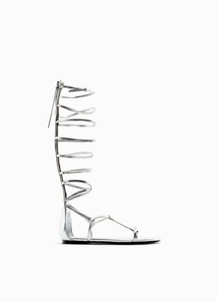 Zara натуральная кожа сандалии