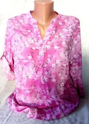 Милая легкая блуза в стиле бохо, в цветочки