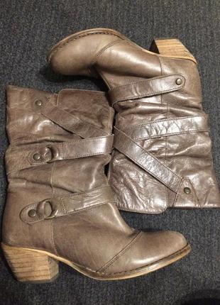 Dorothy perkins сапоги сапожки ботинки кожаные 24.5 см4 фото