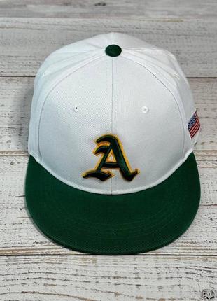 Стильная кепка бейсболка унисекс декор вышивка флаг америки цвет белый зеленый (55-60)2 фото