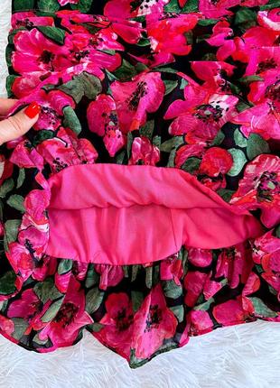 Яркая юбка loavies цветочный принт со сборкой3 фото