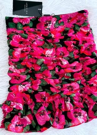 Яркая юбка loavies цветочный принт со сборкой1 фото