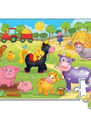 Гра розвиваюча vladi toys м'які пазли а4 малюк зможе "ферма" (укр) (vt1102-18)