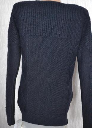 Оригинальный теплый свитер jasper conran с удлиненной спинкой. шерсть+акрил.3 фото