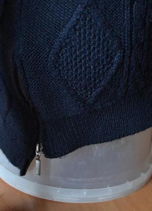 Оригинальный теплый свитер jasper conran с удлиненной спинкой. шерсть+акрил.6 фото