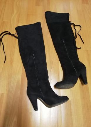 Ботфорты замшевые