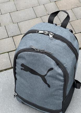 Рюкзак серый меланж (крупное лого) puma6 фото