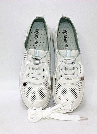 Білі літні кросівки на товстій підошві білий 37, 23.55 фото