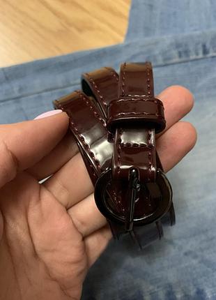 Фірмовий лаковий ремінь accessorize,ремінець,пояс,пояс у подарунок