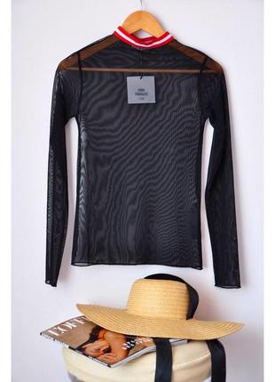 Сетка. прозрачная кофта zara