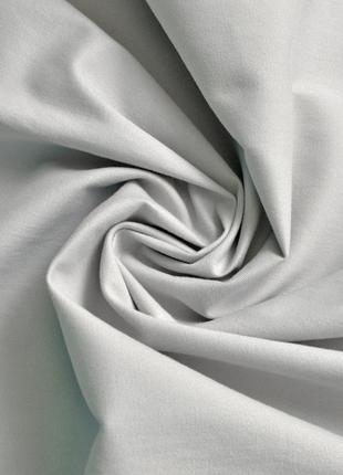 Ткань коттон твил стрейч св/серый