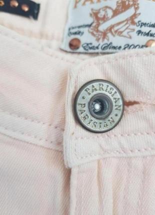 Пудрові короткі шорти стрейчеві рванка джинсові parisian collection3 фото