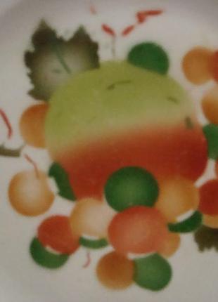 Антикварная тарелка - блюдо фрукты фарфор ссср барановка 1950 годов №8552 фото
