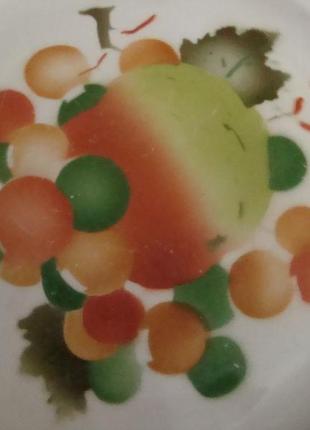 Антикварная тарелка - блюдо фрукты фарфор ссср барановка 1950 годов №8554 фото
