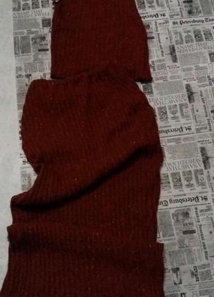 Теплий стильний вязаний костюм(юбка в пол і жилетка)шерсть1 фото