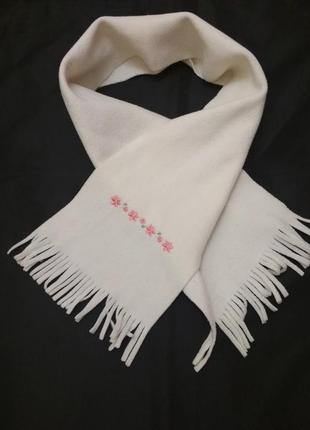 Шарф флисовьій з вишивкою