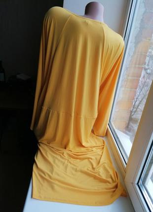 Желтое платье с узлом батал большой размер river island 24р (к095)7 фото