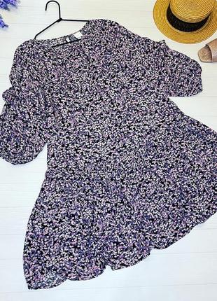Сукня у маленькі фіолетові квіточки h&m1 фото