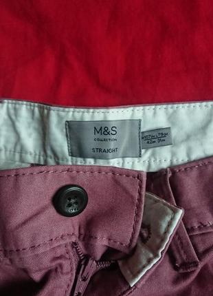 Брендовые фирменные английские легкие летние демисезонные хлопковые брюки marks &amp; spencer, новые с бирками, большой размер 42анг.7 фото