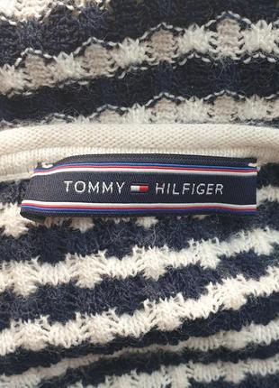 Шерстяной пуловер tommy hilfiger в полоску свитер4 фото