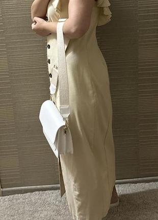 Сукня міді   з воланами 100% коттон  платье сарафан длинный 💛pretty lavish asos💛5 фото