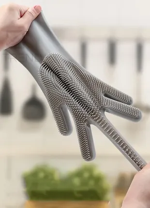 Варежки силиконовые многоразовые для уборки