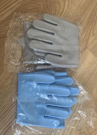 Варежки силиконовые многоразовые для уборки