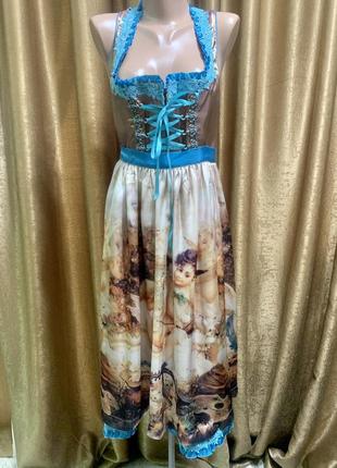 Карнавальне плаття сарафан із ніжними неймовірно красивимигурами розмір m l