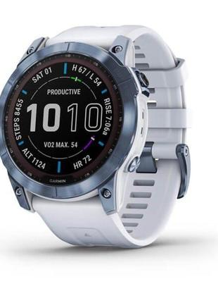 Смарт-часы garmin fenix 7x sapphire solar dlc белый (010-02541-15)1 фото