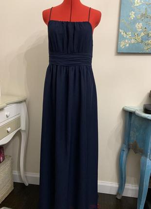 Красивое длинное темно-синее платье mint&berry1 фото