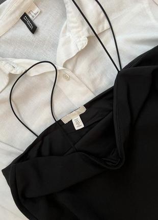 Красивое черное мини платье на брителях от h&amp;m4 фото