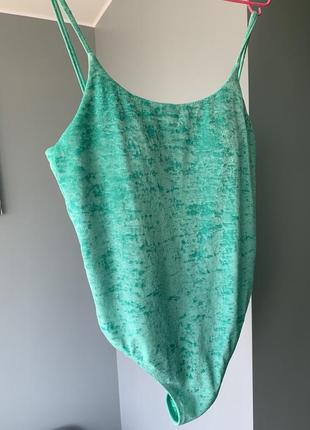 Бодик (боди) купальник слитный из велюра.