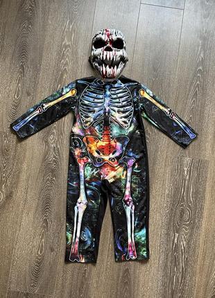 Карнавальный костюм скелет скелетик 3 4 года на хеловин.6 фото