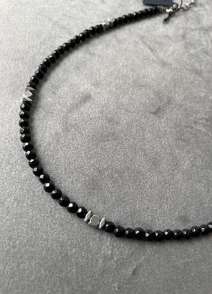 Чокер з агатом та гематитом4 фото