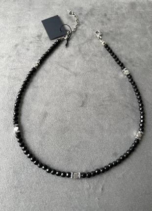 Чокер з агатом та гематитом2 фото