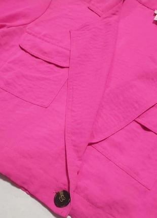 🖤трендовий яскравий рожевий кроп-піджак4 фото