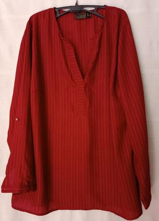 Bpc selection блузка червона великий розмір 50/4xl/5xl2 фото