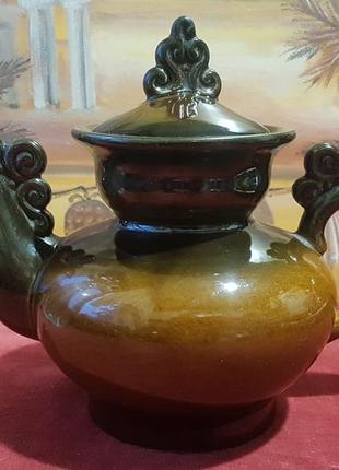 Чайник заварник купеческий, керамический из ссср