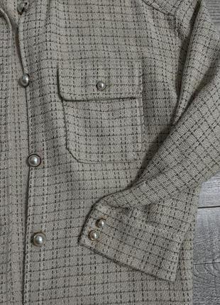 Бежева оверсайз сорочка