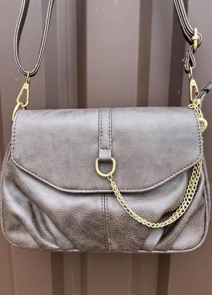 Sale❗️сумочка нова маленька через плече коричнева чорна