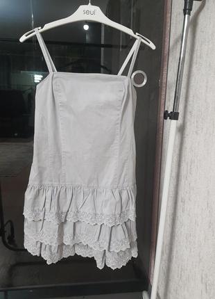 Сарафан сукня la&amp;b&amp;la туреччина коттон летнее платье прошва3 фото