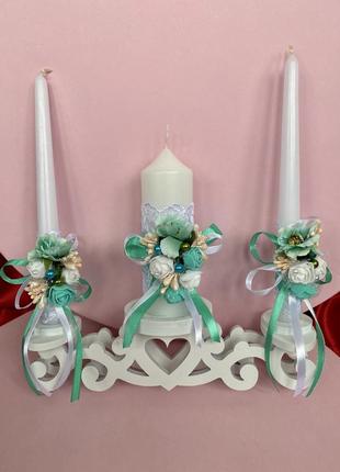 Подсвечник свадебный на три свечи .7 фото