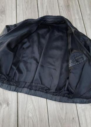 Кожаная куртка duomini zara h&m натуральна шкіряна бомбер3 фото