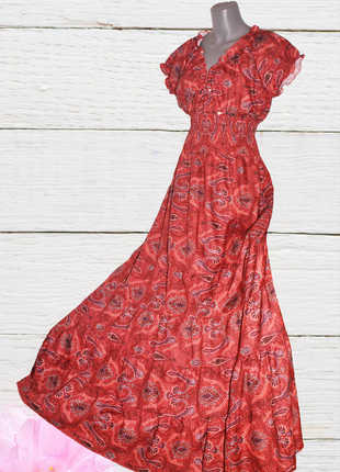 Женское платье v образным вырезом в богемном стиле3 фото