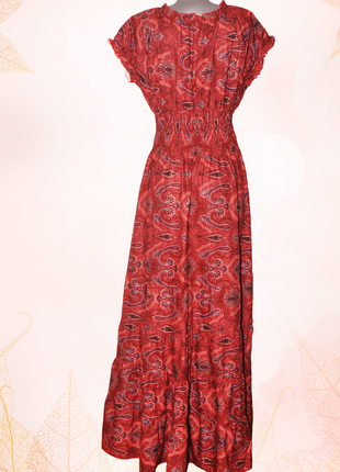 Женское платье v образным вырезом в богемном стиле7 фото